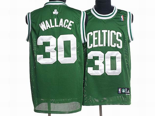 NBA Boston Celtics 30 Rasheed Wallace Authentic Road Green Jersey